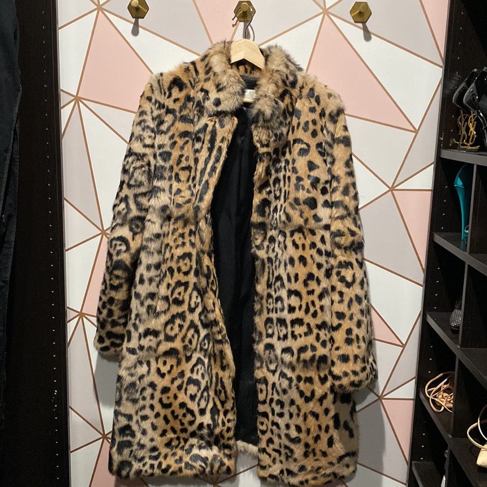 THE JETSET DIARIES LEOPARD REAL FUR COAT